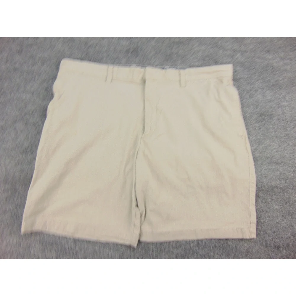 Banana Republic Aiden Club Short Mens 38 Tan Micro Check Preppy Summer Casual